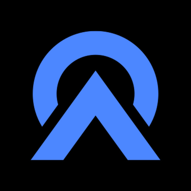 DoomBench-blue rendering of the Apptronik logo against a black background.