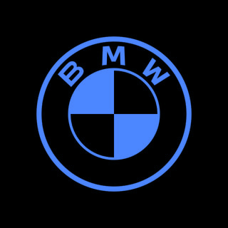 DoomBench-blue rendering of the BMW logo against a black background.