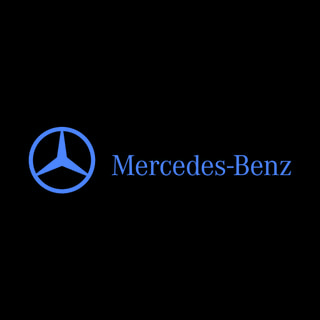 DoomBench-blue rendering of the Mercedes-Benz logo against a black background.