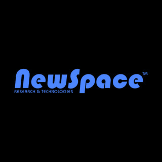DoomBench-blue rendering of the NewSpace Research and Technologies logo against a black background.