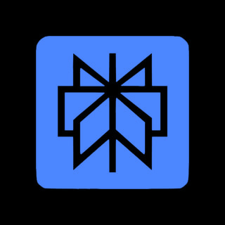 DoomBench-blue rendering of the Perplexity logo against a black background.