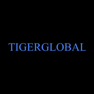 DoomBench-blue rendering of the Tiger Global Management logo against a black background.