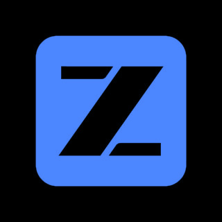 DoomBench-blue rendering of the Z.ai logo against a black background.