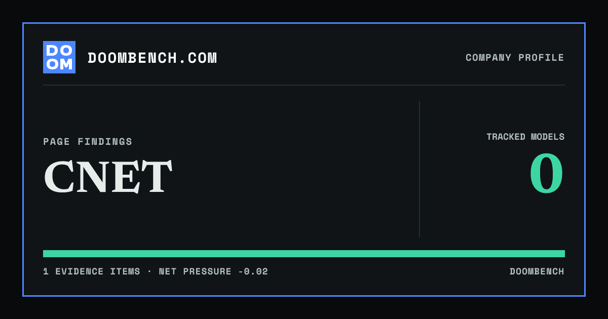 DoomBench social sharing card for CNET.