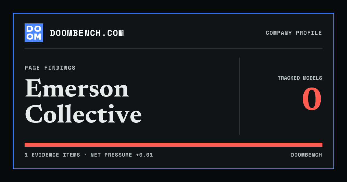DoomBench social sharing card for Emerson Collective.