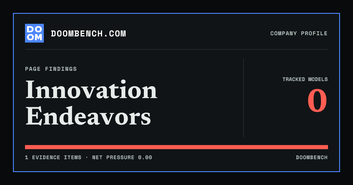 DoomBench social sharing card for Innovation Endeavors.
