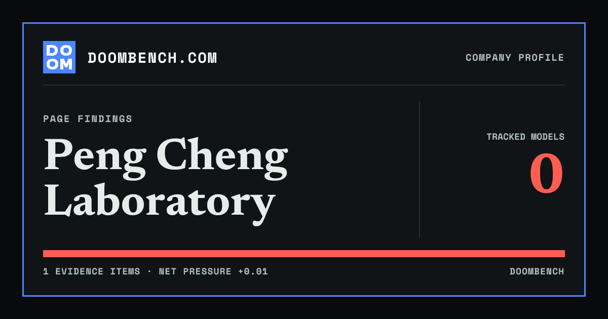 DoomBench social sharing card for Peng Cheng Laboratory.
