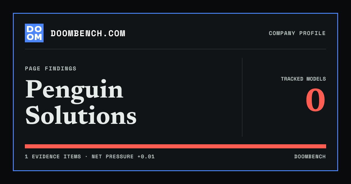 DoomBench social sharing card for Penguin Solutions.