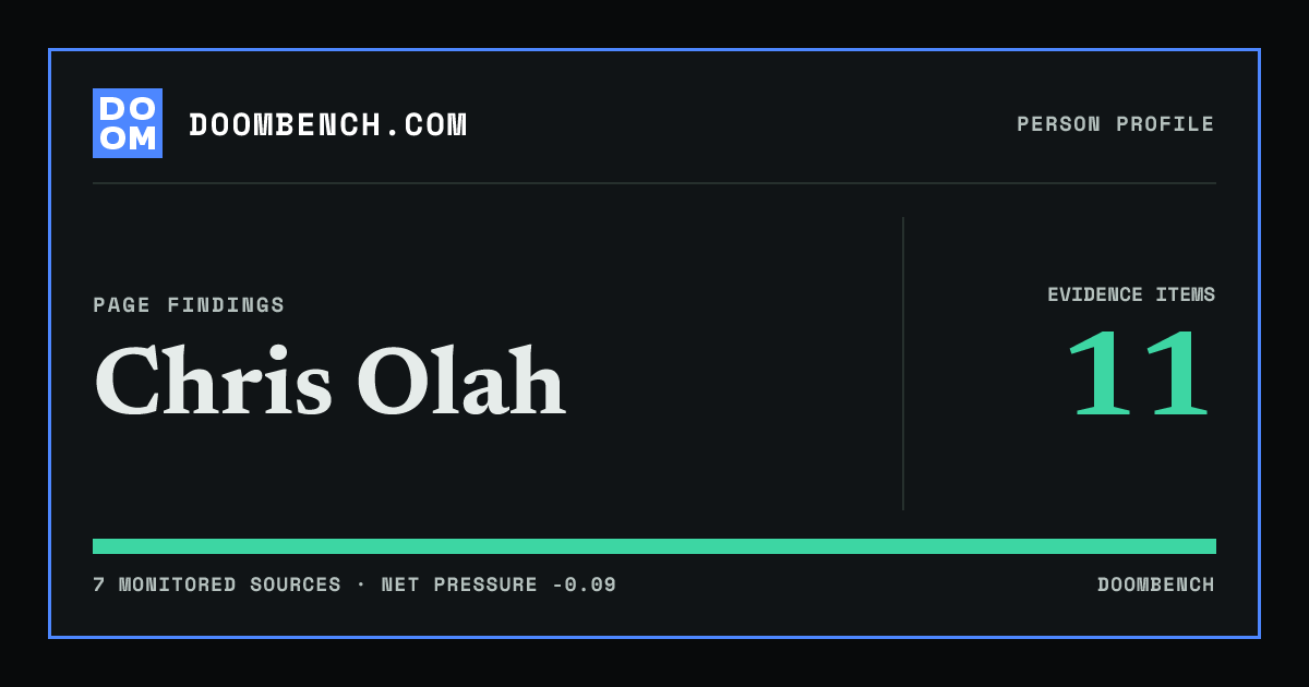 DoomBench social sharing card for Chris Olah.