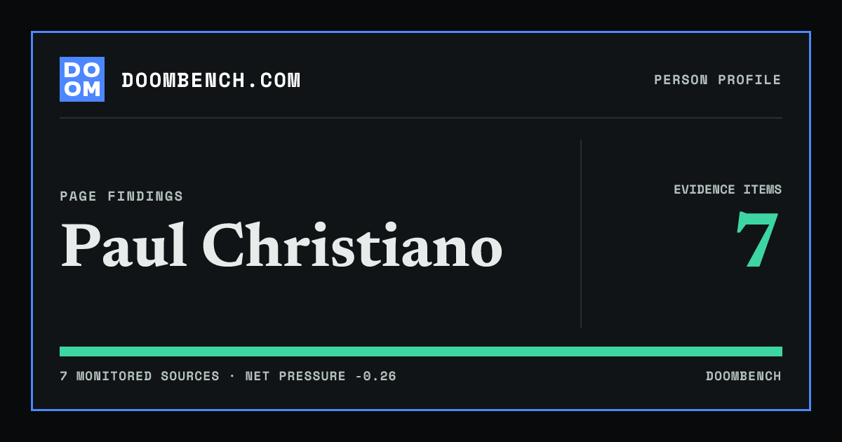 DoomBench social sharing card for Paul Christiano.