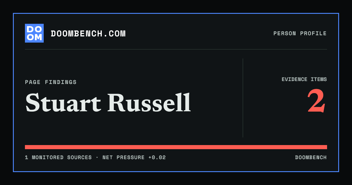 DoomBench social sharing card for Stuart Russell.